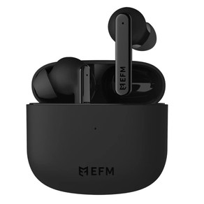 EFM Detroit Wireless BT Ear Buds/Earphones w/ Case for iPhone 12/Samsung S21 BLK