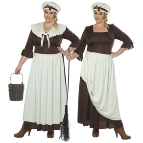 Costume King® Colonial Village Woman Pioneer Olden Day Pilgrim Victorian Womens Costume Plus