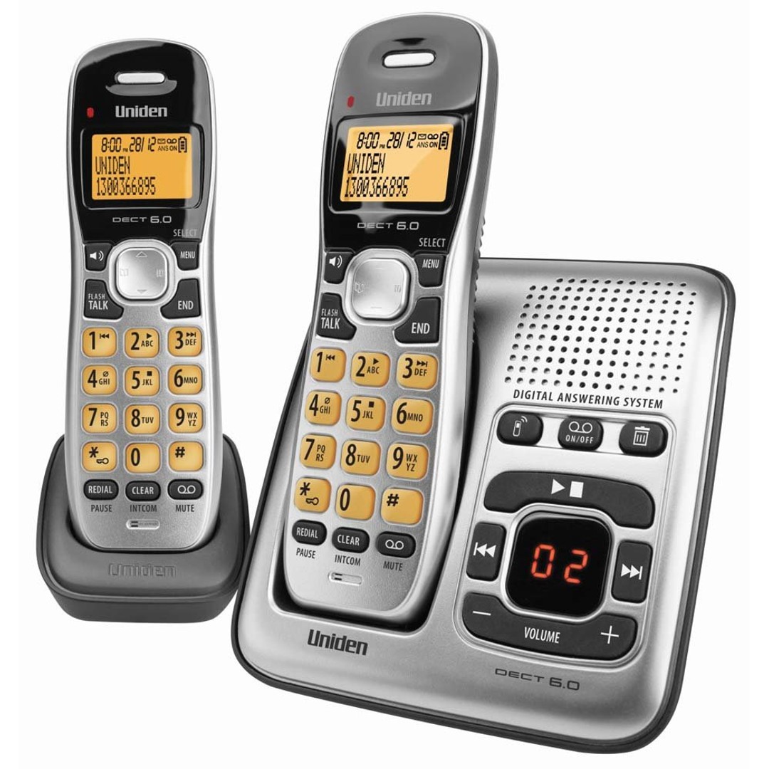 Uniden DECT1735+1 Digital DECT Cordless Phone with Answer Machine - Twin