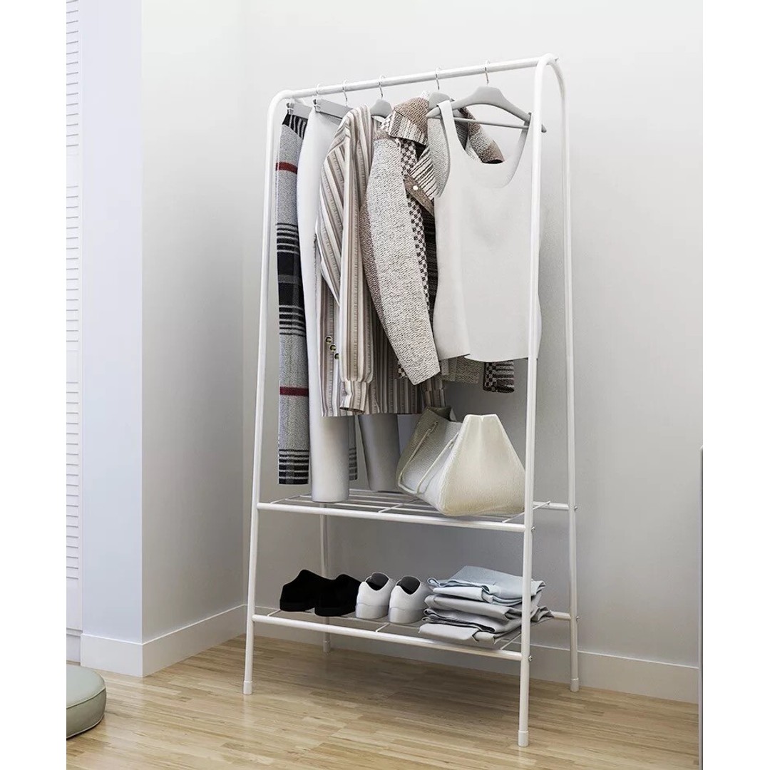 Entryway Clothes Rack Storage with Shelf, As shown, hi-res