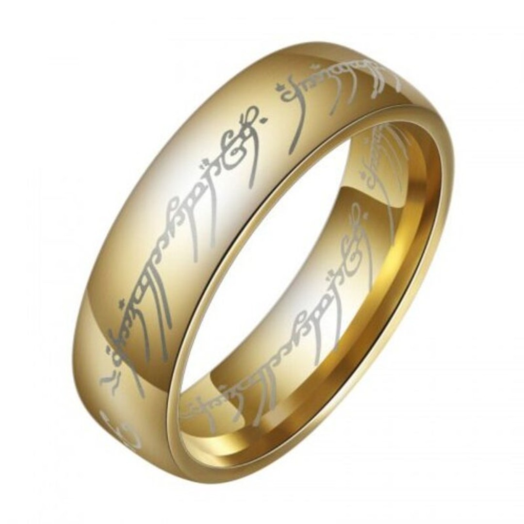 Fashion The Lord Of Rings For Men 18K Gold Plating Stainless Steel Jewelry Us 13, Pack of 2, hi-res