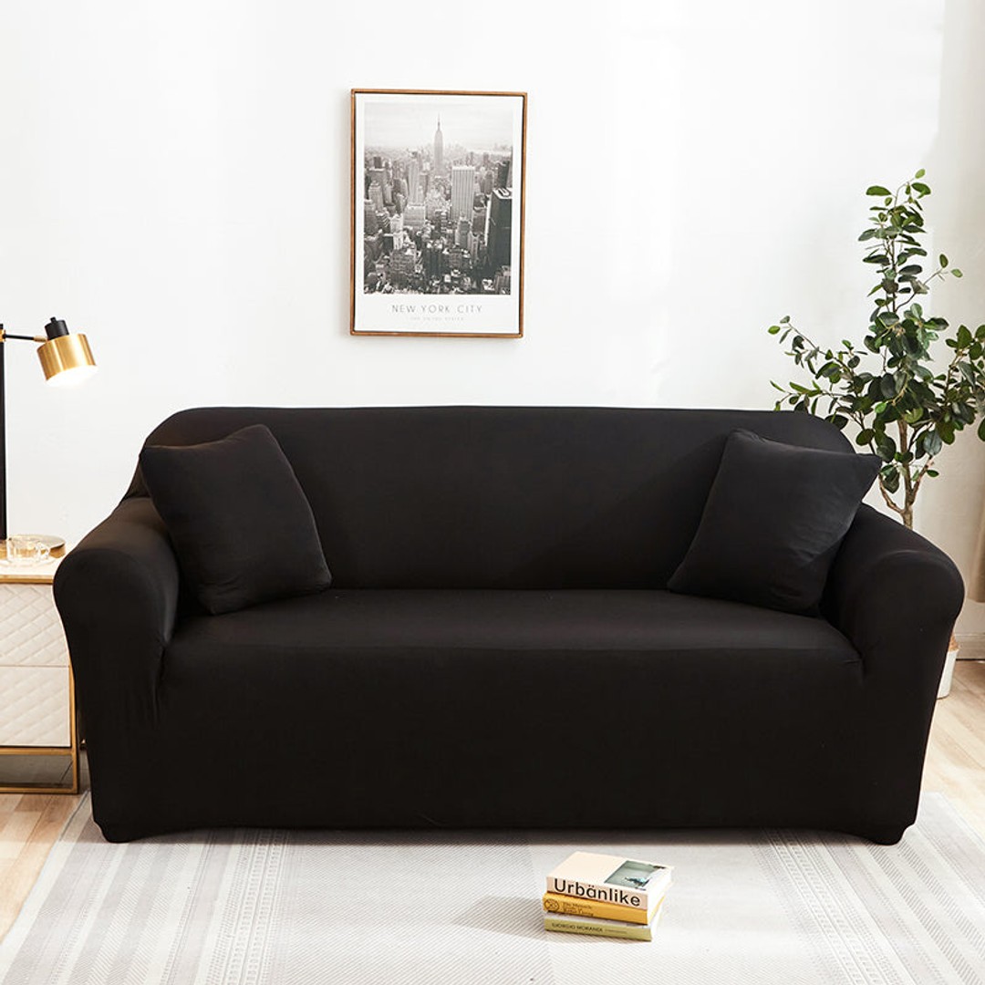 Dollar Day Sofa Cover Solid Black