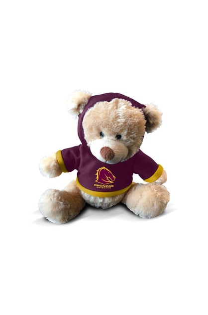 Brisbane Broncos NRL Plush Teddy Bear Toy Sublimated 2019 MASCOT Embroidered 