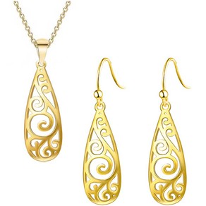 14K Gold New Zealand Koru Jewellery Set "Aroha"