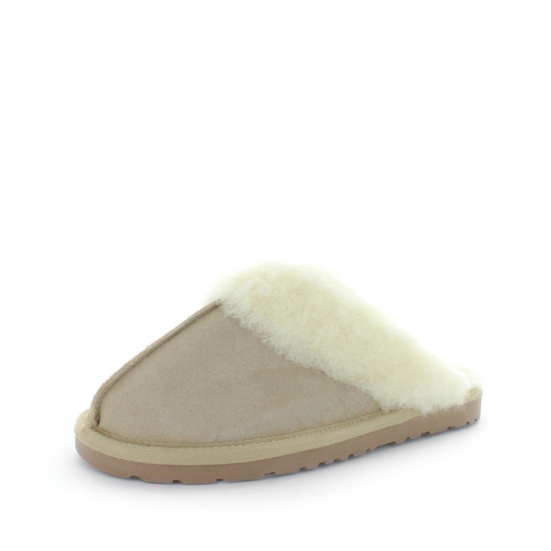 Just Bee Cita Wool Slippers Slide Warm Comfort Durable Sole