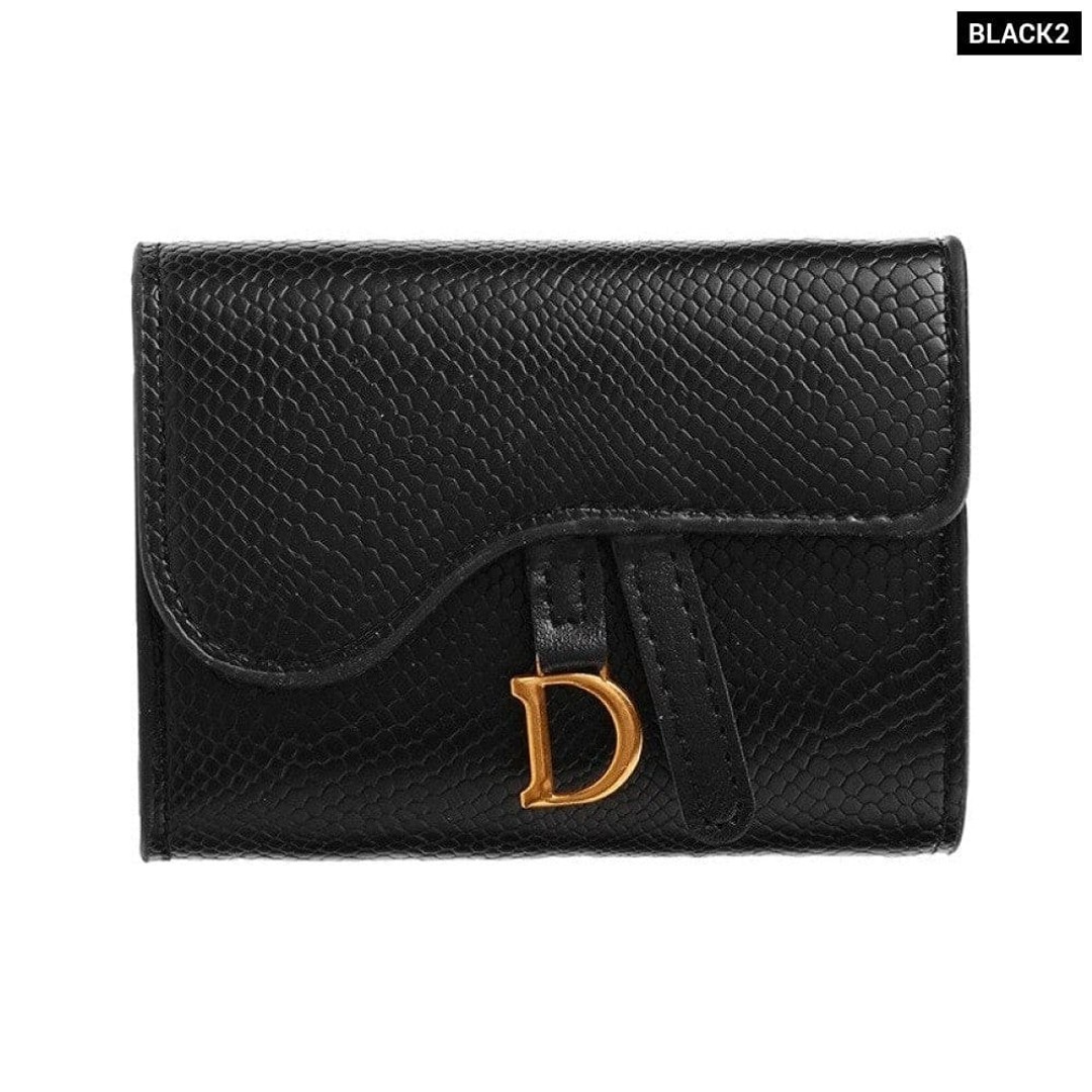 Women Card Holder Short Wallet Mini PU Letter Wallet Multi Card Card Holder Small Multi Functional Clutch Bag, Black1, hi-res