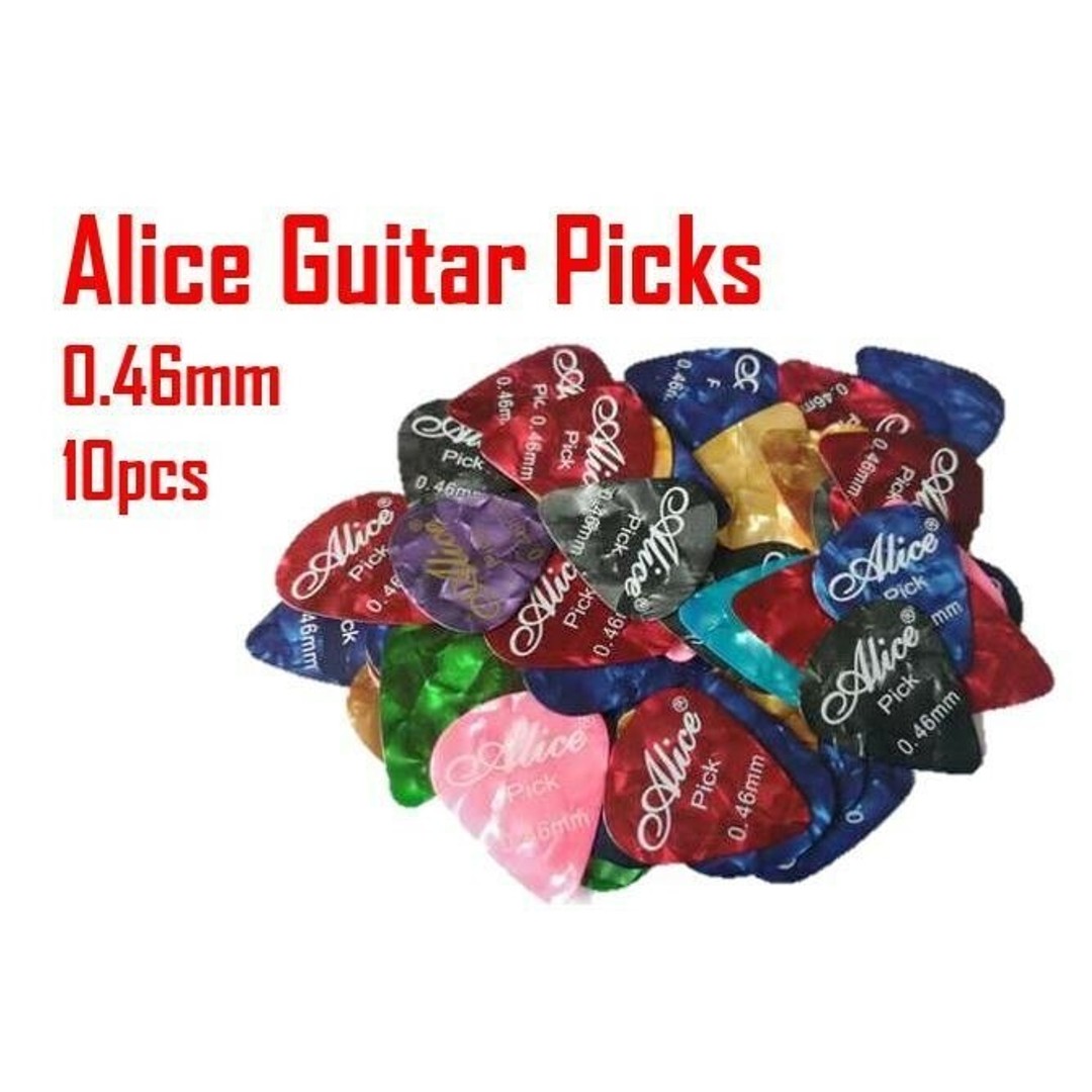 HES 10pcs 0.46mm Alice Color Picks Acoustic Electric Guitar Picks Pick Plectrum