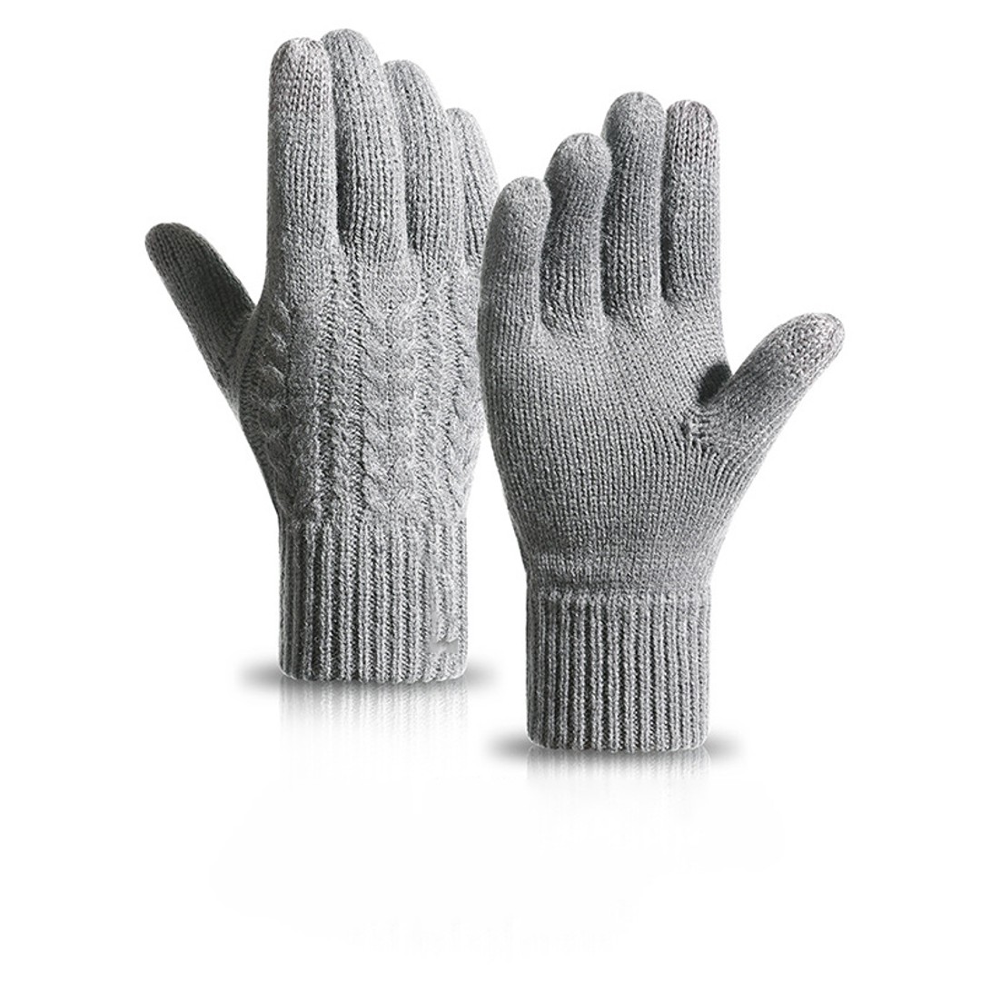 Windproof Outdoor Full Finger Touch Screen Gloves XL-Gray