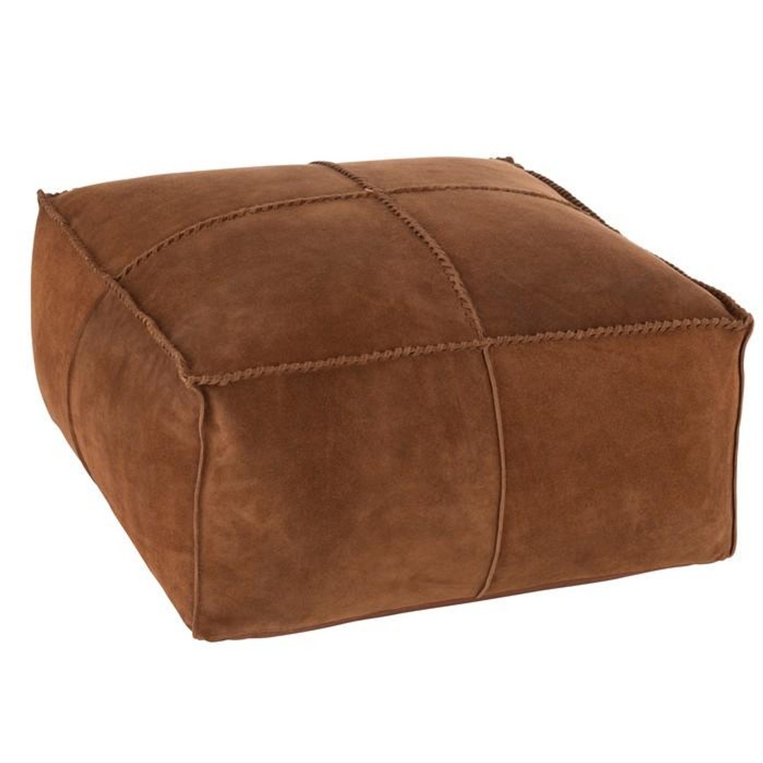 Online8 Leather Swede Pouf/Ottoman