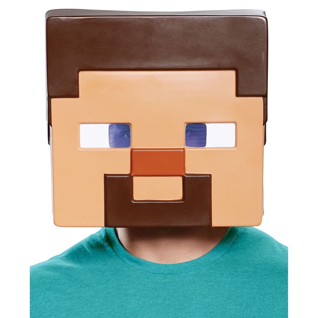 Costume King® Steve Mojang Minecraft Player Video Game Mens Costume Vacuform Half Mask