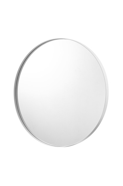 White Large Round Mirror, Large Round Chrome Framed Mirror