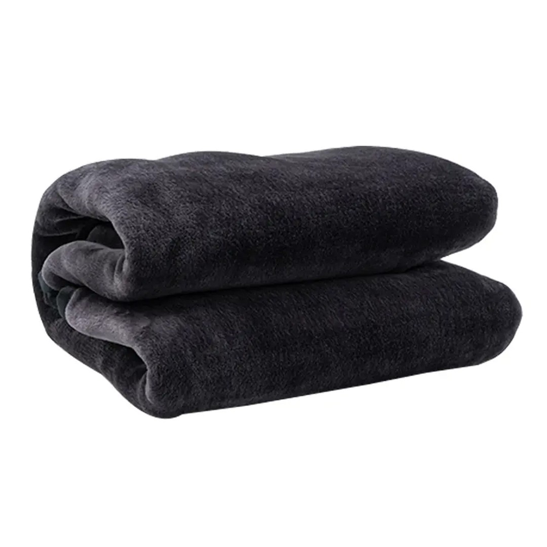 Jason 210x220cm Queen Bed Faux Mink Blanket Velvety Soft Plush 500GSM Charcoal
