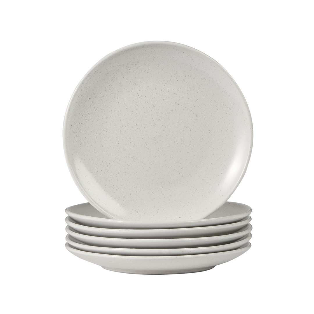 6pc Cooper & Co.19cm Mari Dinnerware/Dining Tableware Side Plate White Set 