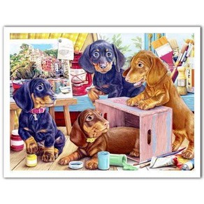 Showcase Puzzles Puppies in the Studio - 1200 Piece Jigsaw Puzzle