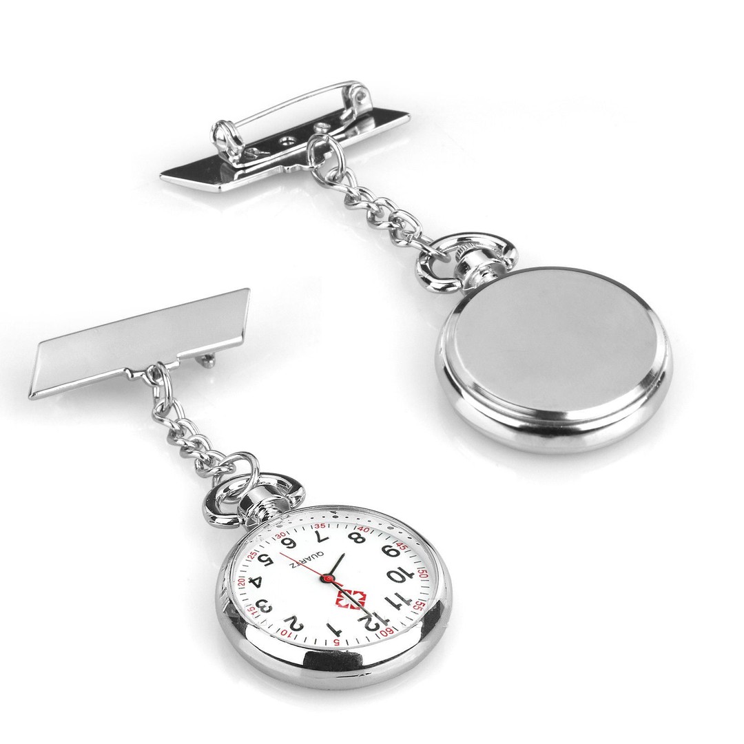 Silver Nurse Nursing Pendant Pocket Fob Brooch Watch