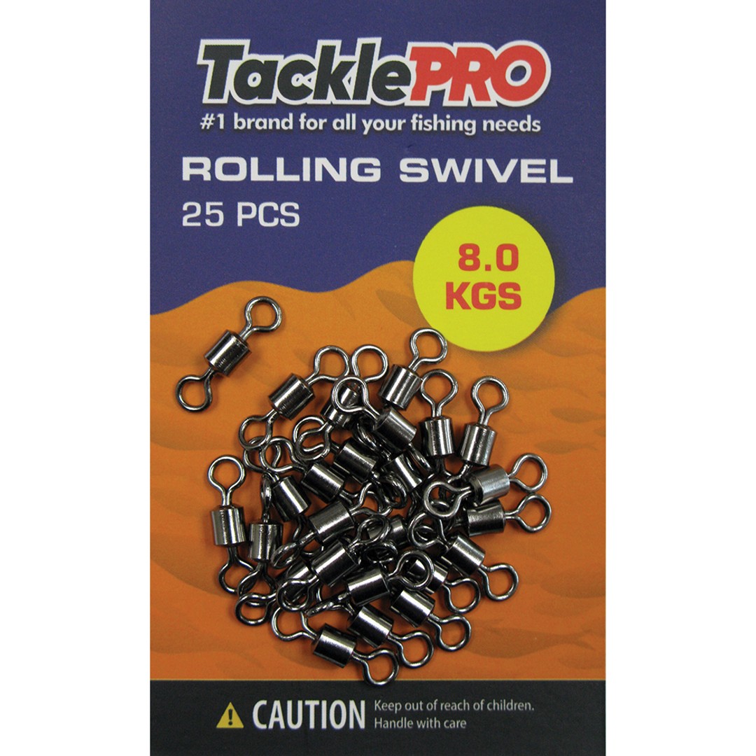 TacklePro Rolling Swivel 8.0kg - 25pc