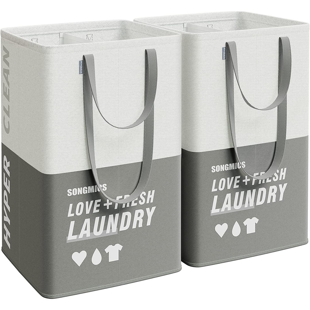 Laundry Hamper Dark Grey (Set of 2)