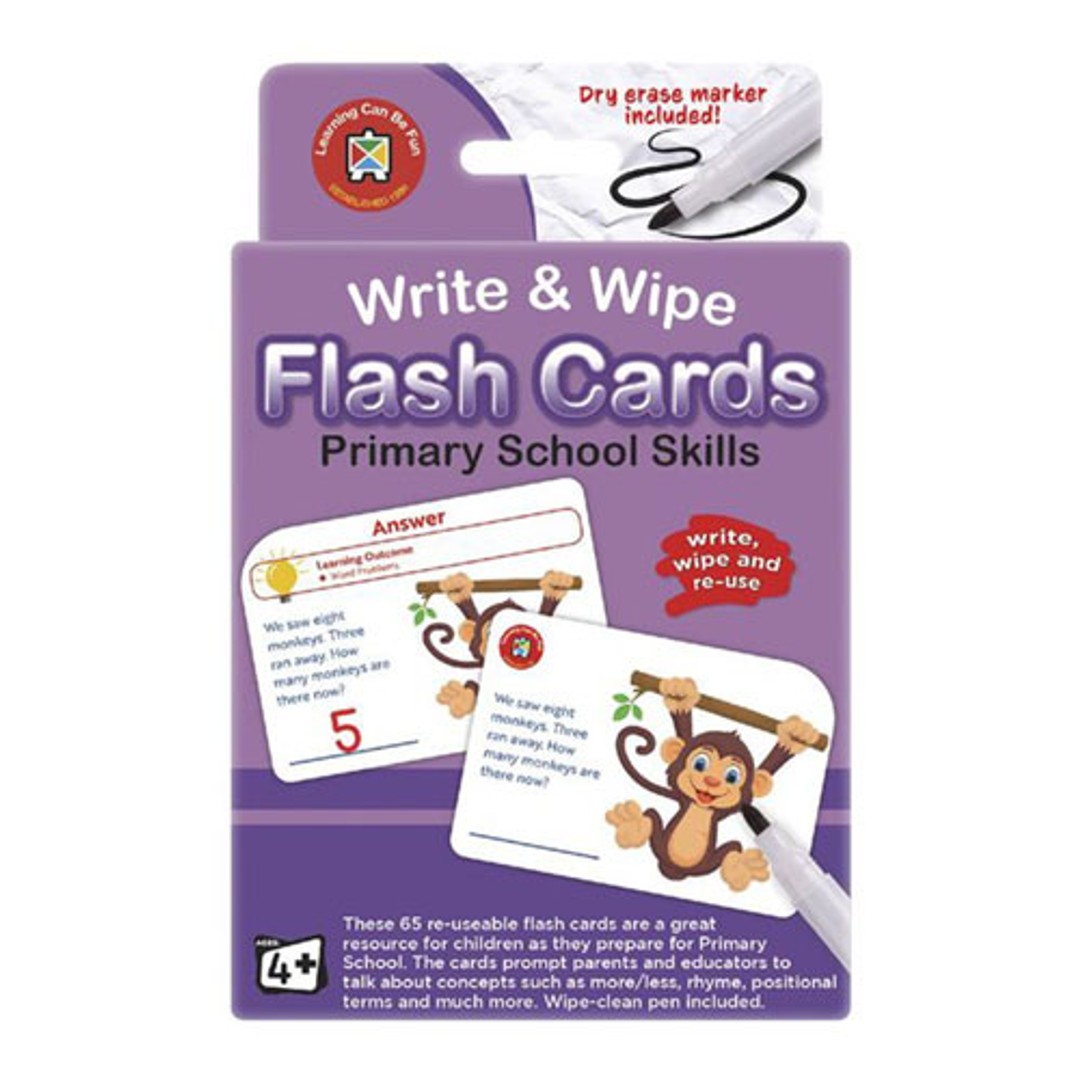 Write & Wipe Primary Skills Level One 5-6 Yrs Old Flash Card