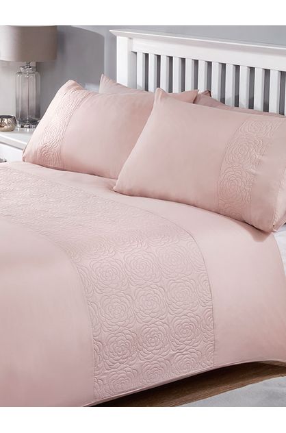 Layla Duvet Cover And Pillowcase Bed, Blush King Size Duvet Cover
