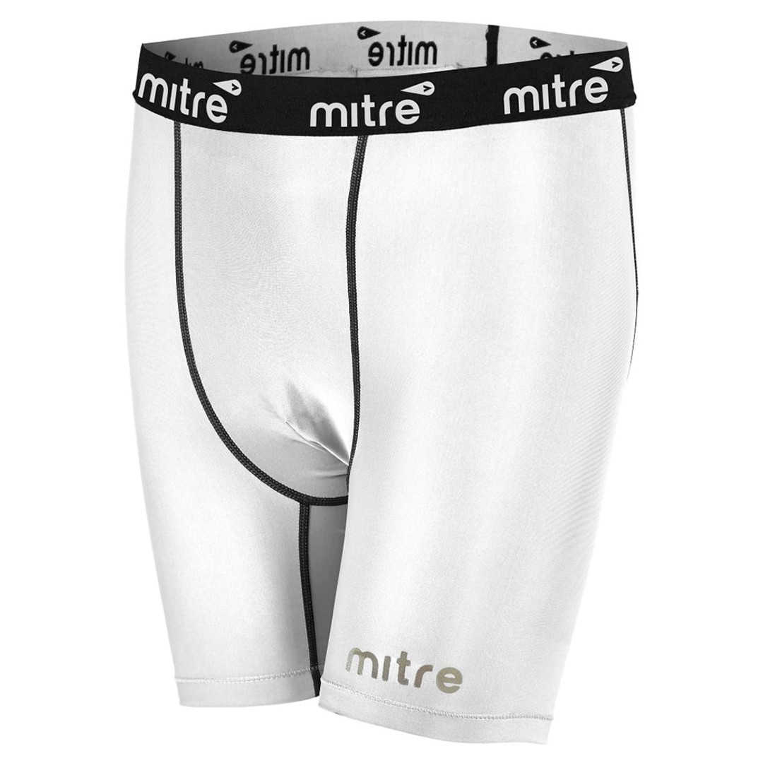 Mitre Neutron Compression Shorts Size XXL Men Sports Activewear/Gym Tights White