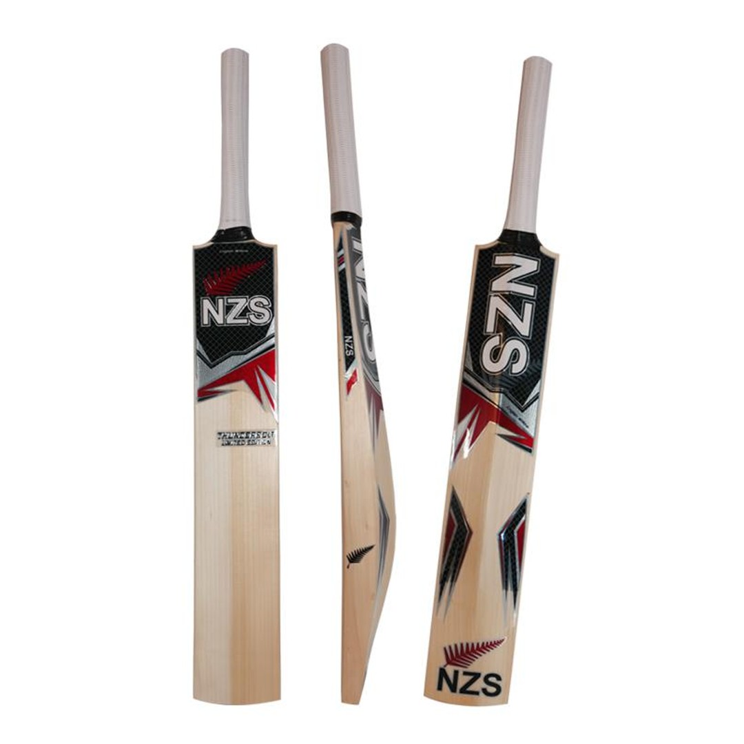 NZS Red Cricket Bat Stickers