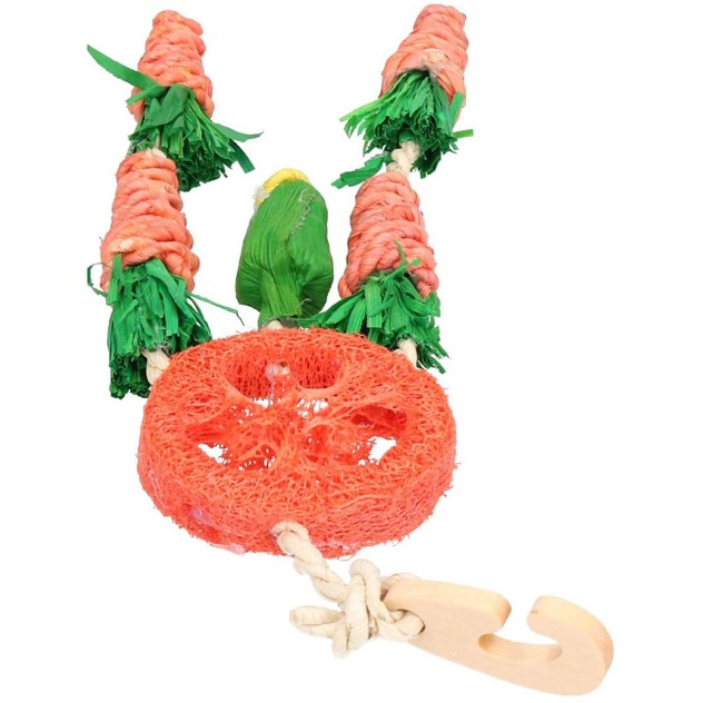 Small Aniamls Boredom Breaker Carrot Dream Catcher Hanging Toy 34cm 2pk 