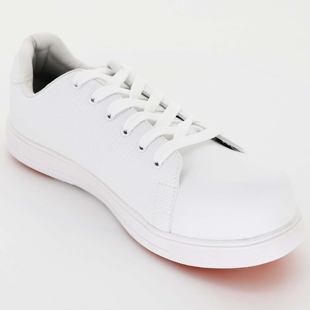 TDX White Microfiber Safety Shoes Size 10