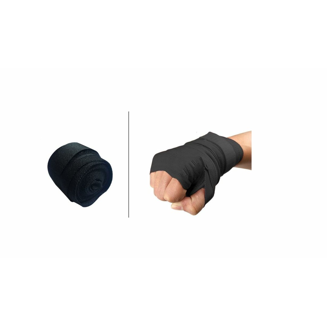 HES 1pc Black Boxing Wraps Hand Wraps Bandages Hand & Wrist Protection 2.5m, As shown, hi-res