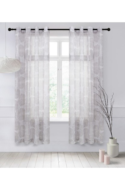 Eyelet Curtain 140x223cm Sherwood, Patterned Sheer Curtains Nz