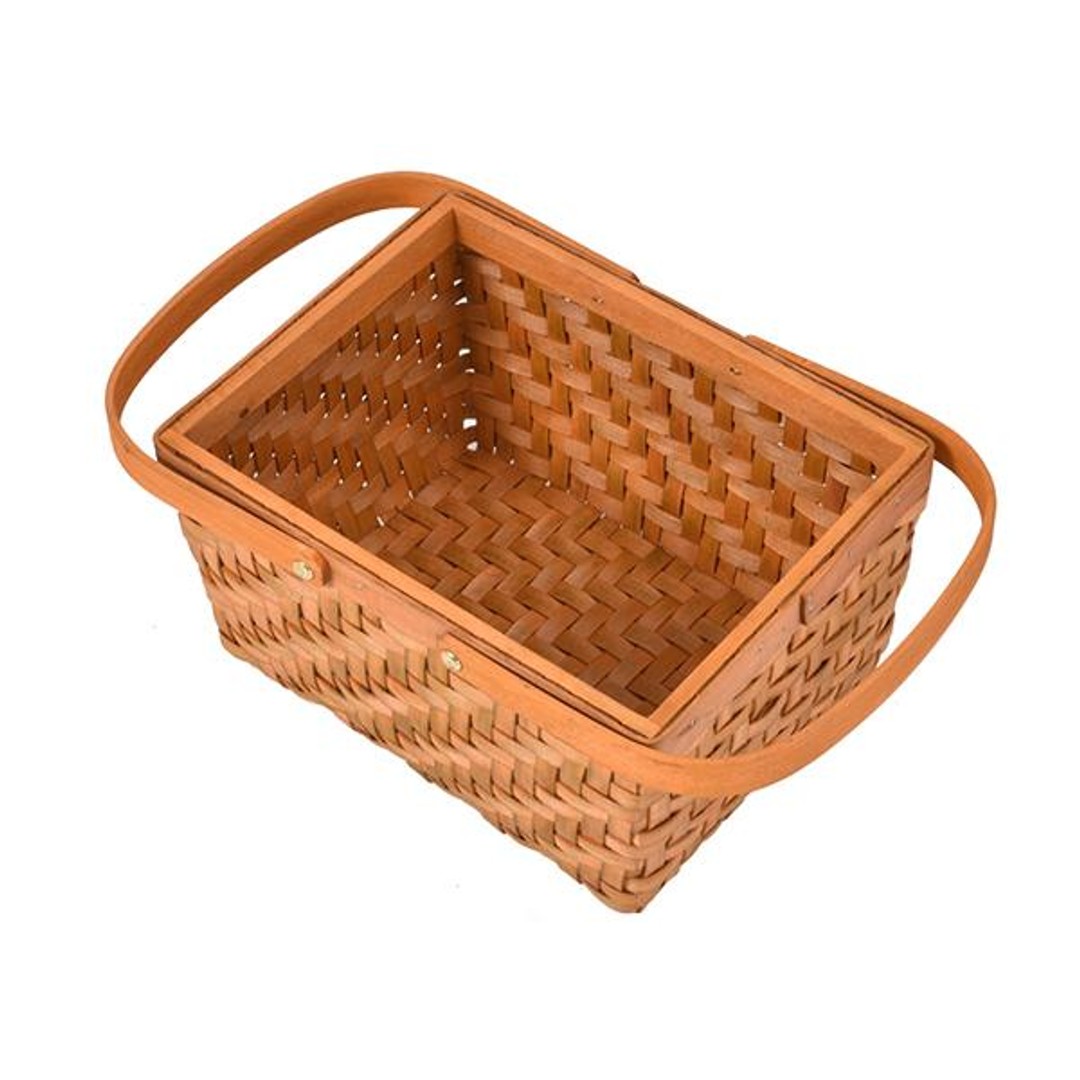 Picnic Basket Wicker Baskets Outdoor Deluxe Gift Person Storage Carry
