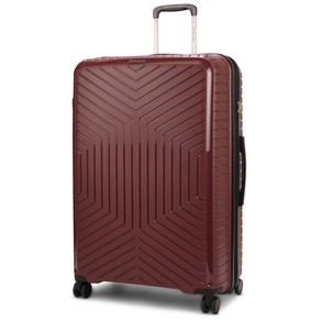 Pierre Cardin Journey 78cm Hardside Checked Suitcase Burgundy