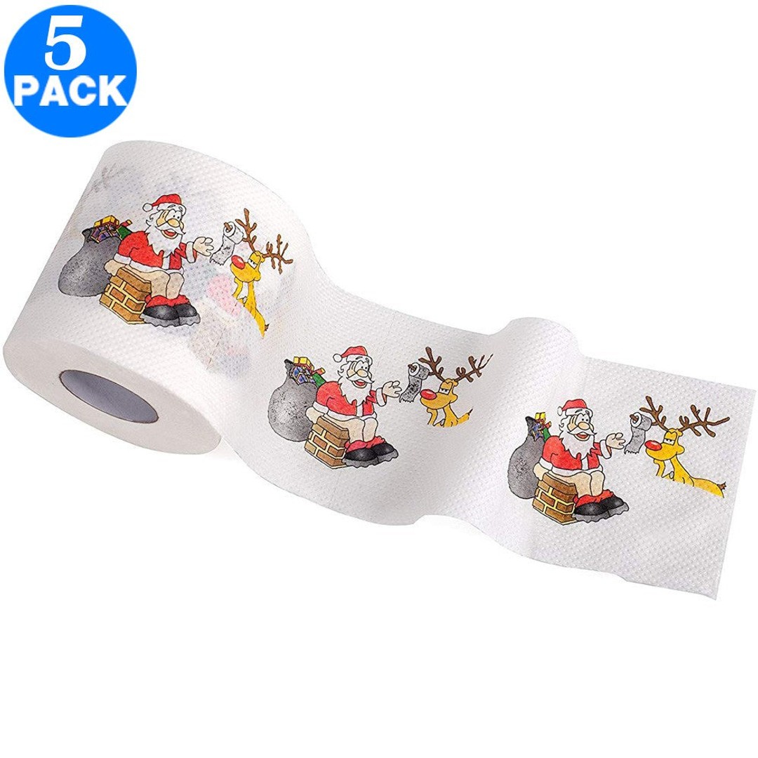 5 Pack Creative Style Christmas Toilet Paper A