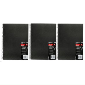 3x Jasart 120 Page A4 Visual Diary 21x29.7cm Journal Notebook Stationery Black