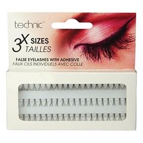 Technic Individual False Eyelashes with adhesive x3 sizes