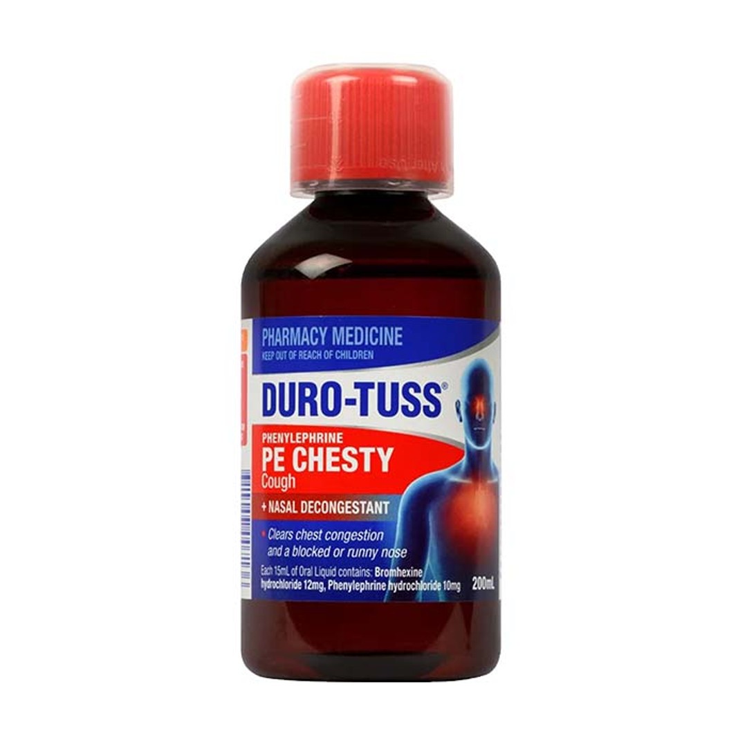 Duro-Tuss PE Chesty Cough + Nasal Decongestant Liquid, 200mL