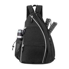 Pickleball Bag Pack Reversible Crossbody Sling Bag - Black