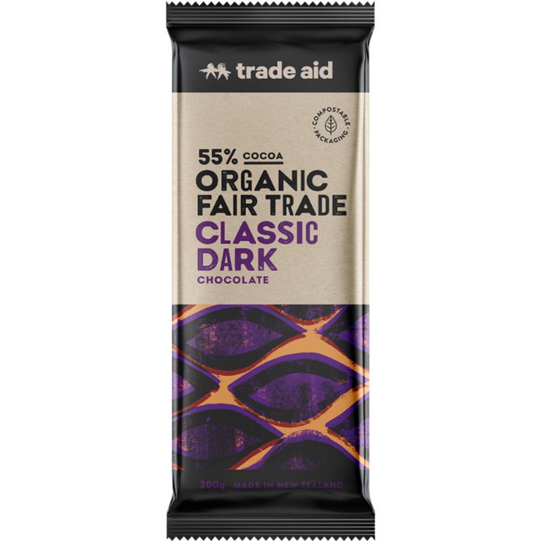 Trade Aid 55% Classic Dark Chocolate - 200g