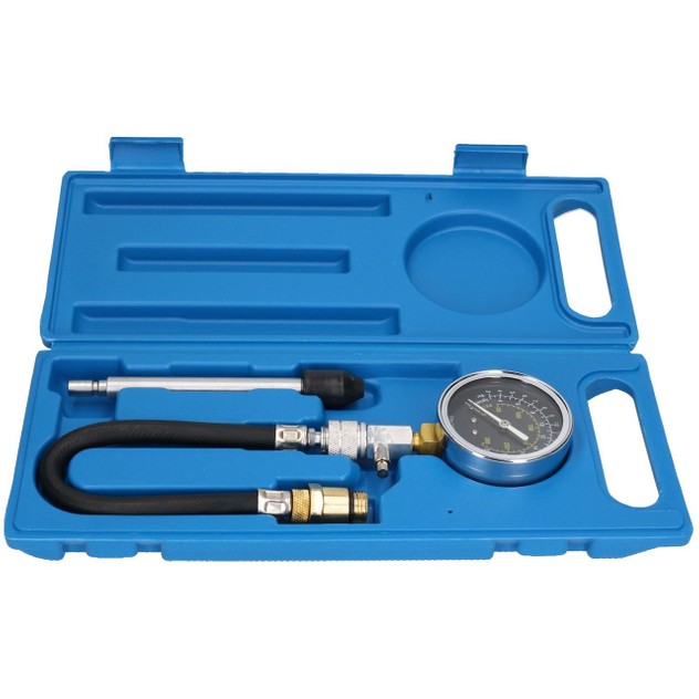 300 Psi 14 18mm Spark Plug Adapters AB Tools-BlueSpot Petrol Engine Compression Tester Kit 0 