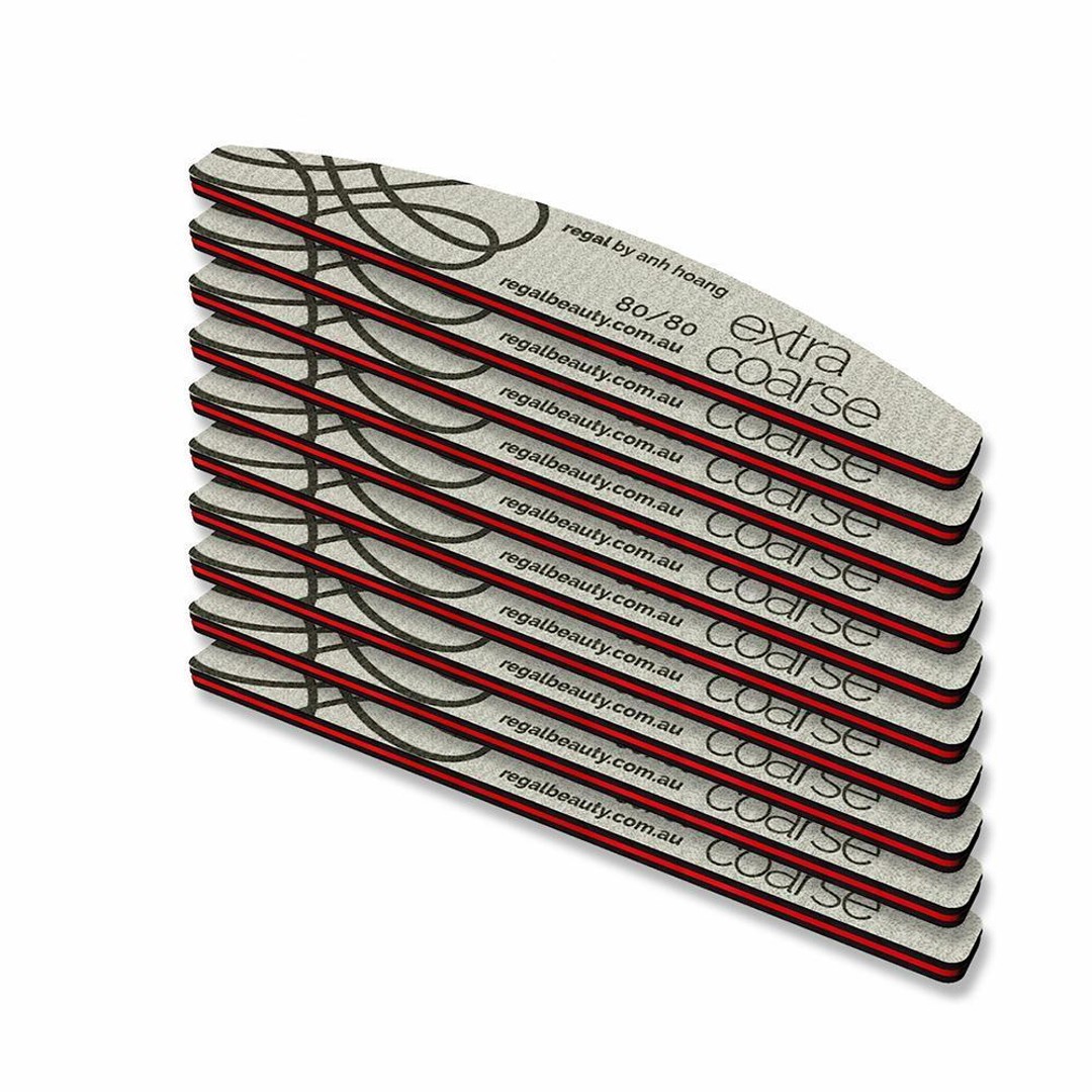 Regal by Anh Harbour Bridge Extra Coarse 80/80 Nail File 10 Pack