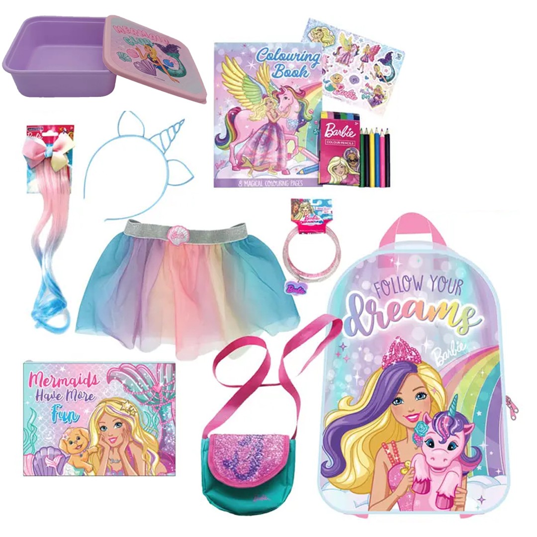 Barbie Dreamtopia Retail Showbag Kids 3y+ w/ Skirt/Hair Extension/Backpack, , hi-res