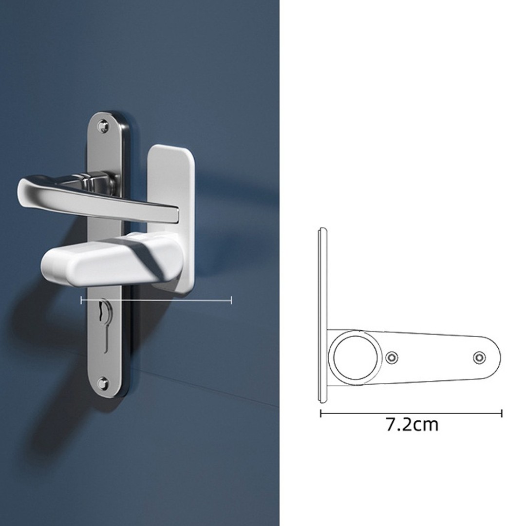 2Pack Anti-open Smart Door Handle Lock Door Stopper, As shown, hi-res