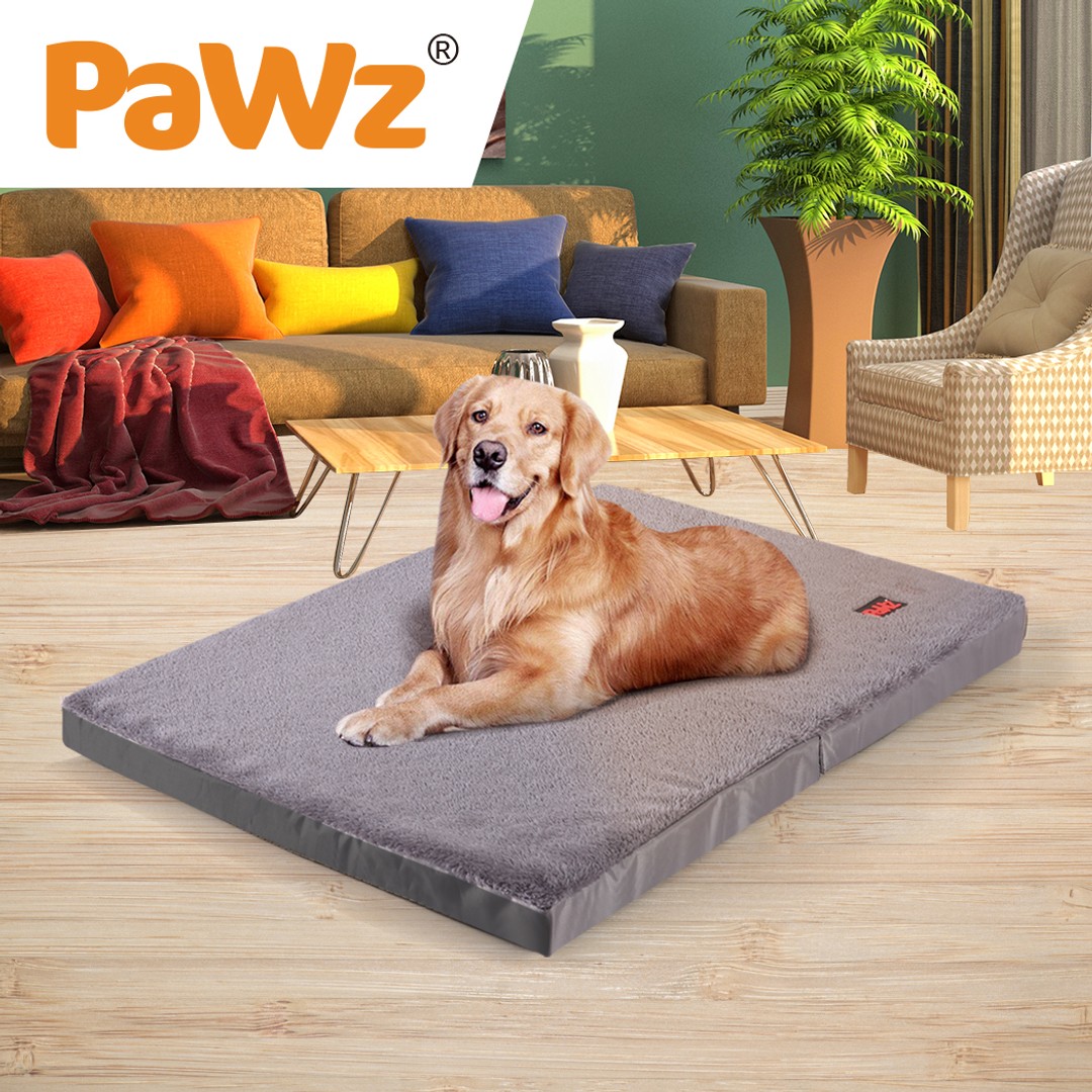 PaWz Pet Bed Foldable Dog Puppy Beds Cushion Pad Pads Soft Plush Cat Pillow L