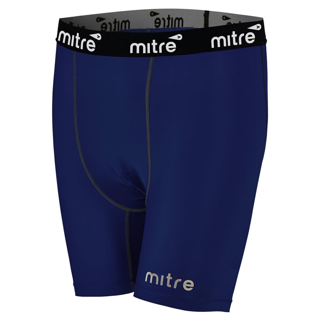 Mitre Neutron Compression Shorts Size LG Men Sports Activewear/Gym Tights Navy