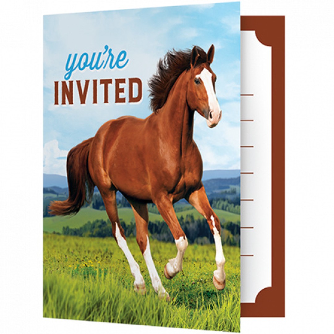 Horse Foldover Invites
