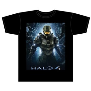Halo 4 Wake Up John Black Male T-Shirt