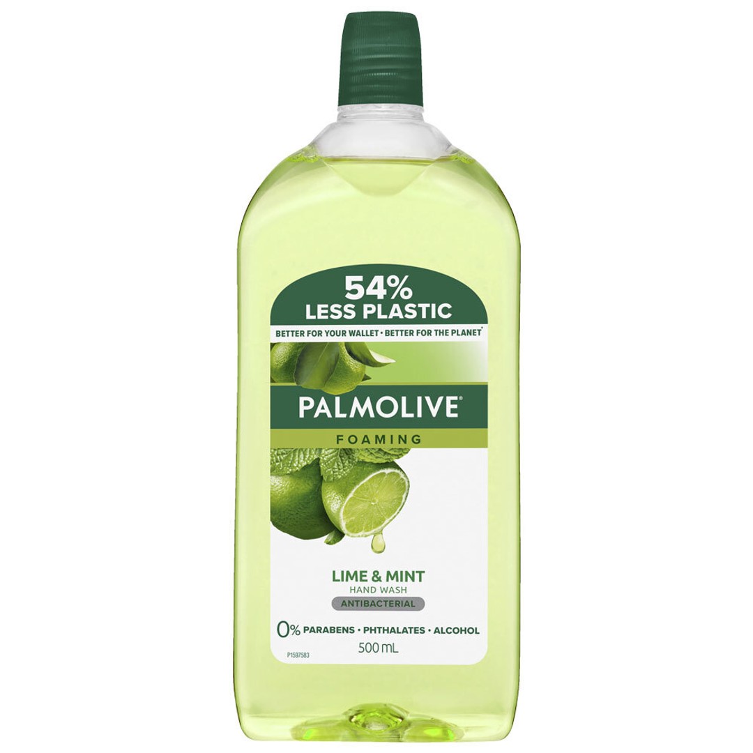 Palmolive 500ml Refill Foaming Hand Washing Liquid Anti-Germ Natural Lime & Mint