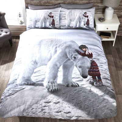 Childrens Kids Anoushka Christmas Design Single Duvet Cover