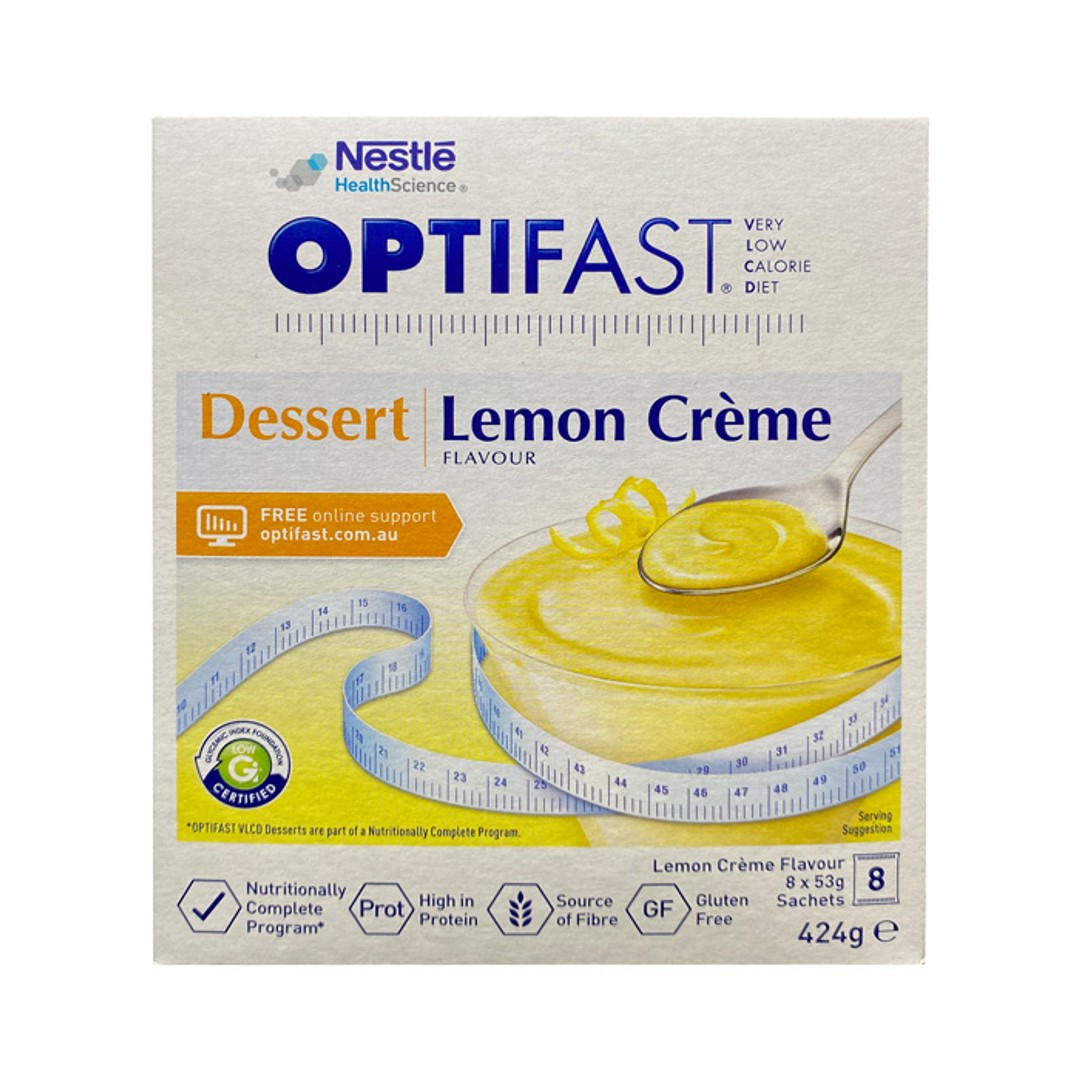 OPTIFAST VLCD Dessert Lemon Creme Flavour 8 Pack 424g