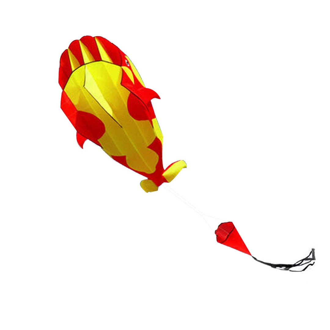 3D Soft Killer Whale Frameless Flying Kite Outdoor Sports Toy