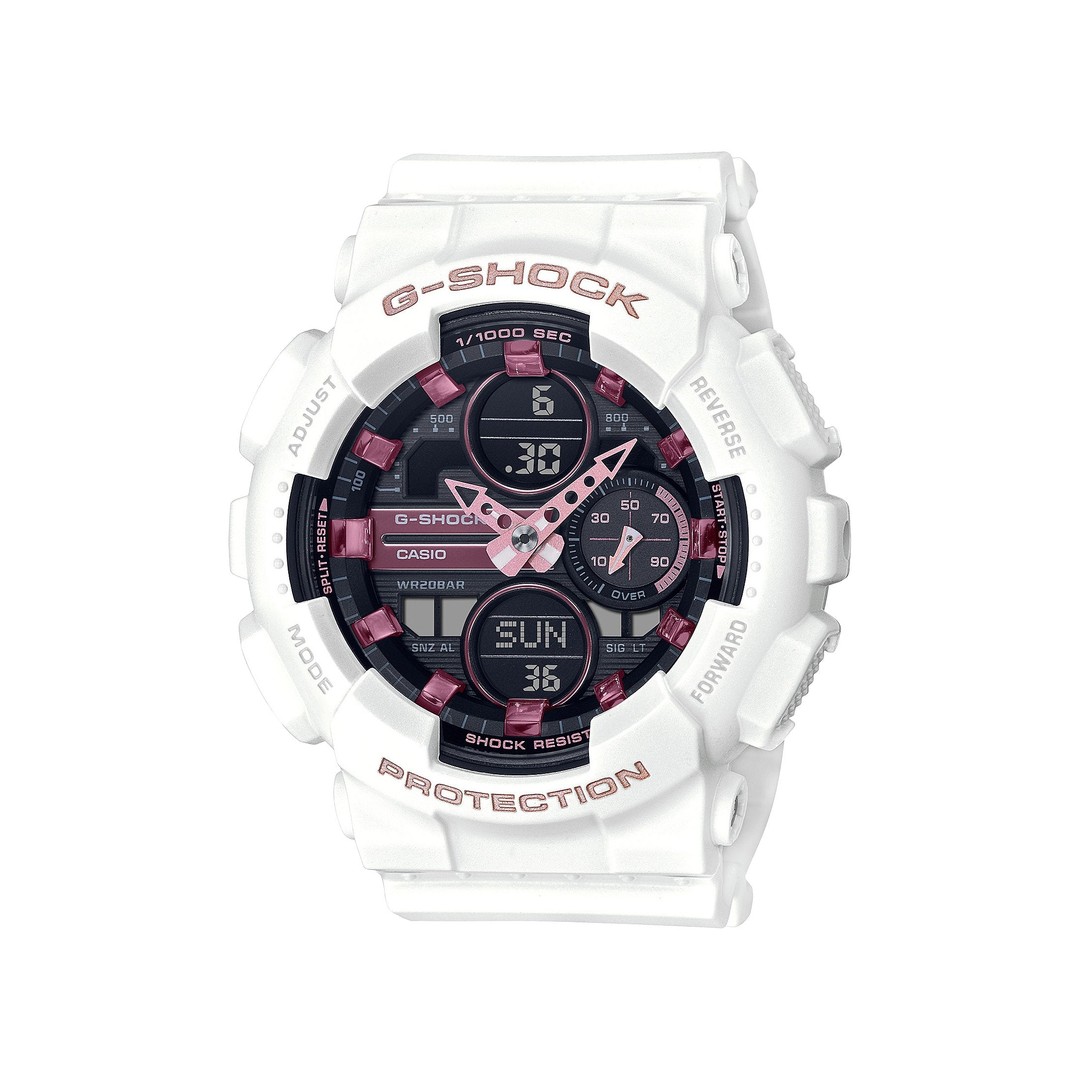 Casio G-Shock Analogue/Digital Mid-Size Chunky Case Watch - White